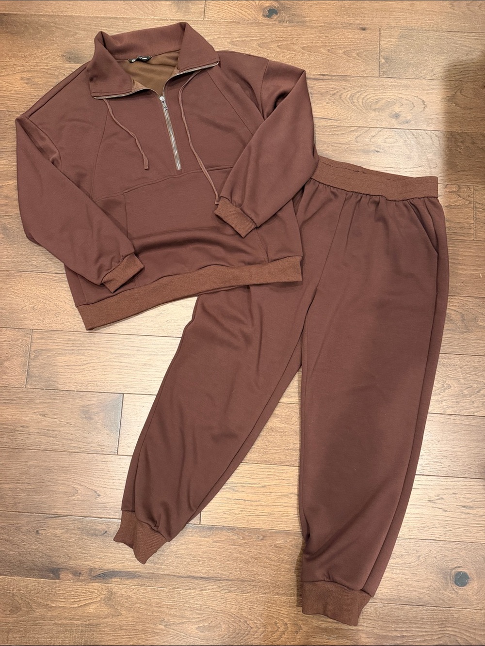 PrettyGarden Women's Brown Loungewear Set Size Large - C58-009